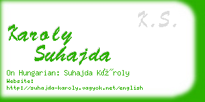 karoly suhajda business card